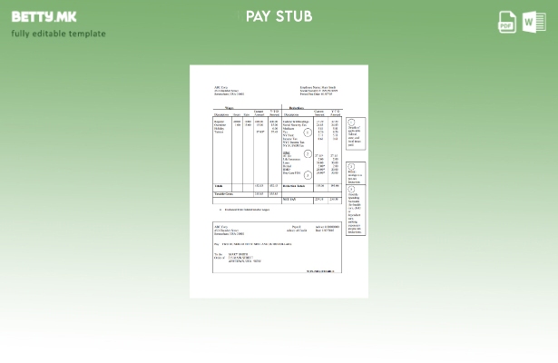 Шаблон за никулци за плата за час во модерен стил